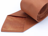 copper wedding cotton neck tie with silk lining