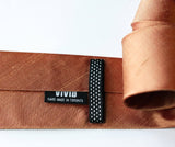 Copper raw silk neck tie copper weding rose gold copper