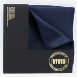 navy blue rich royal blue italian satin pocket square classic width vivid clothing toronto