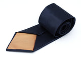 navy blue rich royal blue italian satin neck tie classic width vivid clothing toronto
