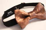 rose gold glitter bow tie copper bow tie