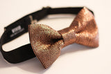 rose gold glitter bow tie copper bow tie