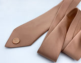 Copper Rose Gold Satin Neck Tie