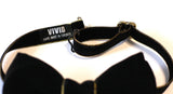 black gold velvet bow tie wedding