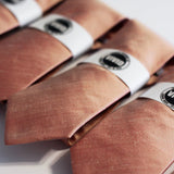 copper tie copper rose gold wedding groomsmen raw silk neck ties