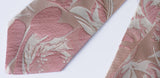 rose gold jacquard floral neck tie