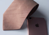rose gold tie wedding neck ties textured raw silk tie