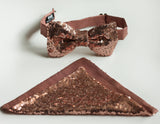 Rose Gold Sequin Pocket Square