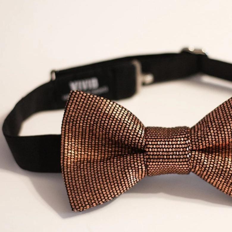 Men's Gold Glitter Bow Tie