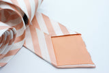 rose gold and white striped neck tie for wedding