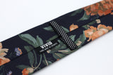 Black and Copper Floral Neck Tie Liberty London Decadent Blooms