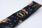 Black and Copper Floral Neck Tie Liberty London Decadent Blooms