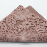Rose Gold Lace Floral Pocket Square.