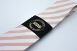 rose gold and white striped neck tie for wedding