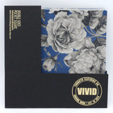 Floral Pocket Square. Classic Blue and Grey. Liberty of London