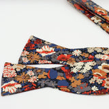 Floral Bow Tie - Self-tie - Blue, Muted Red, Tan Neck Tie - Liberty of London - Floral Neck Tie - Groom, Groomsmen, Wedding