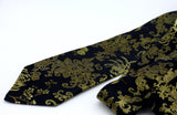 Black and Gold Silk Neck Tie