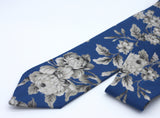 Classic Blue and Steel Gray Neck Tie Liberty of London