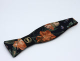 Floral Bow Tie - Black and Copper Tie - Liberty of London - Copper Wedding Bow Ties - Groom, Groomsmen Bowties