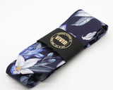 Indigo Blue Large Floral Neck Tie