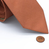 Copper cotton wedding neck tie