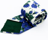 Emerald Green and Blue on the Off White Floral Tie Liberty London Vivid clothing Toronto