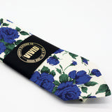 Emerald Green and Blue on the Off White Floral Tie Liberty London Vivid clothing Toronto