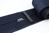 navy blue rich royal blue italian satin neck tie classic width vivid clothing toronto