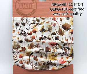 organic cotton floral neck gaiter by vivid clothing toronto