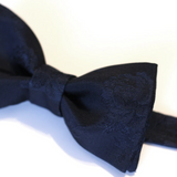 Navy Blue Floral Bow Tie