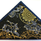 Zodiac Pocket Square - Space Pocket Square, Constellation, Cosmos, Zodiac Signs - Astronomy - Black and Gold Reversible Pocket Square