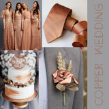 copper neck tie, copper necktie, copper wedding, rose gold