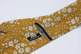 Mustard Yellow Floral Neck Tie, Liberty of London, Capel