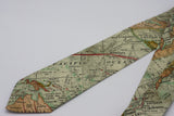 World Map Neck Tie, Traveler's Gift, Japanese Cotton