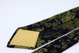 Black and Gold Silk Neck Tie