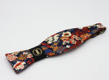 Floral Bow Tie - Self-tie - Blue, Muted Red, Tan Neck Tie - Liberty of London - Floral Neck Tie - Groom, Groomsmen, Wedding